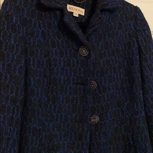 Black and blue winter coat